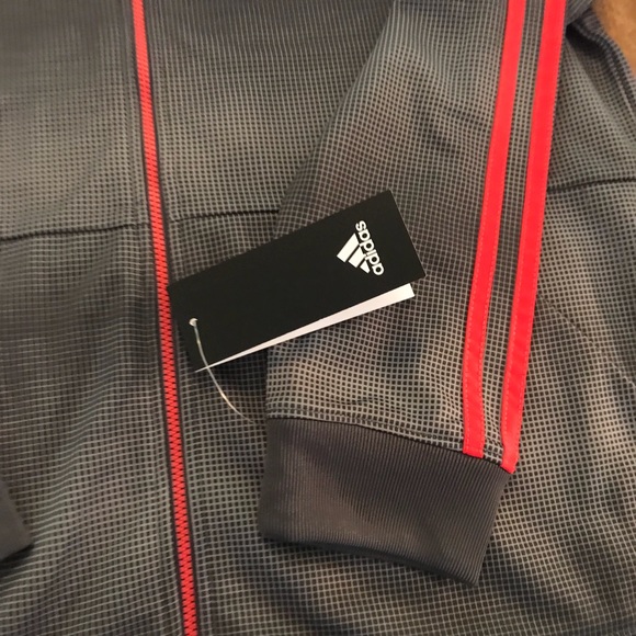 Adidas Track Jacket 🔥🔥 Orange and Gray - Picture 6 of 8